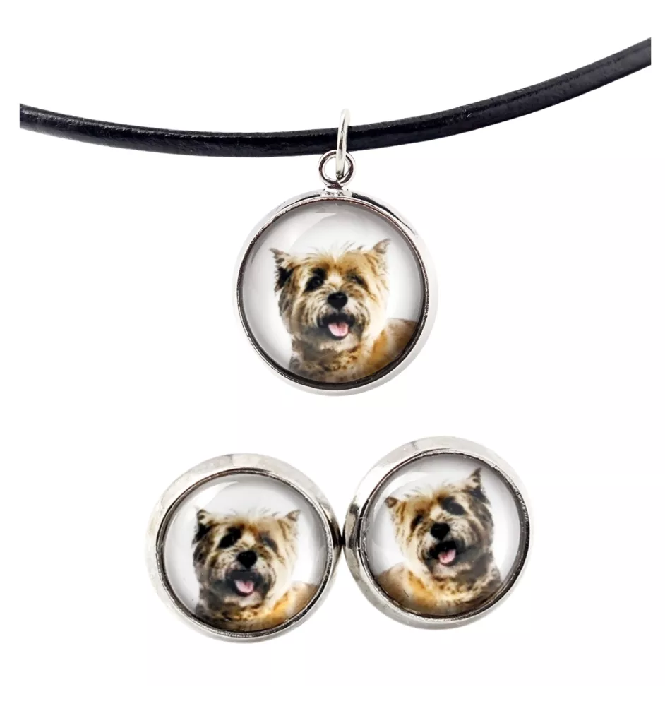 Cairn Terrier - jewelry with your photo box, set of necklace and earrings, personalized products from the Art-Dog brand