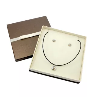 Cairn Terrier - jewelry with your photo box, set of necklace and earrings, personalized products from the Art-Dog brand