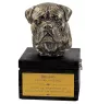 Bullmastiff - eine Urne mit Gravur und Hundeskulptur, letzter Abschied, handgefertigtes Produkt der Marke Art-Dog
