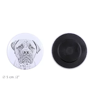 Bullmastiff - aimant avec un œil de chien, exceptionnellement léger, aimant puissant, produit fabriqué à la main par la marque Art-Dog