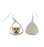 Cairn Terrier - earrings with a picture and the inscription geometric dog Art-Dog
