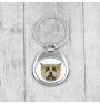 Cairn Terrier - geometric keychain with a photo and the inscription Art-Dog