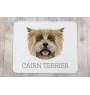 Cairn Terrier - tapis de souris géométrique avec photo et inscription Art-Dog