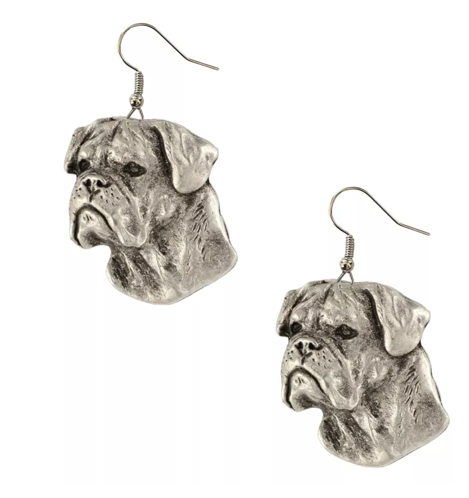 Bullmastiff I - boucles d'oreilles pendantes avec des chiens, bijoux charmants pour maman de chien, cadeau pour fille de la marque Art-Dog