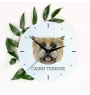 Cairn Terrier - geometric wall clock with a picture and the brand name Art-Dog