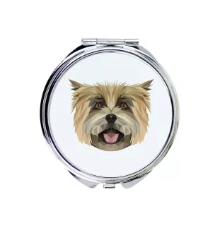 Cairn Terrier - Spiegel mit Foto und geometrischem Aufdruck der Marke Art-Dog