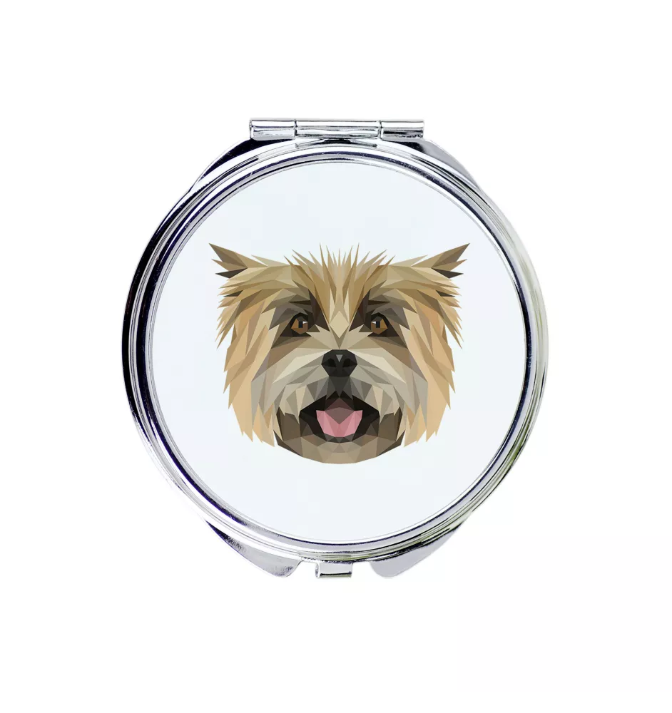 Cairn Terrier - Spiegel mit Foto und geometrischem Aufdruck der Marke Art-Dog