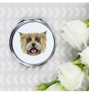 Cairn Terrier - miroir avec une image et un motif géométrique de la marque Art-Dog