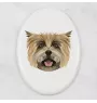 Cairn Terrier - Fliese mit geometrischem Bild und Schriftzug der Marke Art-Dog