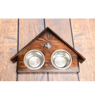 Bullmastiff - Holzständer mit Schalen für Hunde, dekorative Hundeschalen, Geschenk zur Adoption eines Hundes von der Marke Art-Dog