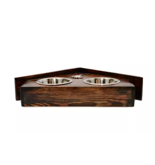 Bullmastiff drewniany stojak na miski w ksztalcie budy Art-Dog