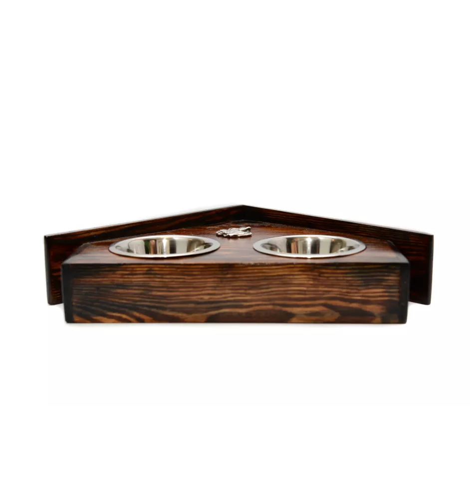 Bullmastiff II - support en bois avec des bols pour chien, bols pour chien décoratifs, cadeau pour l'adoption d'un chien de la marque Art-Dog