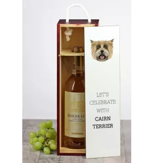 Cairn Terrier - geometric box with a picture and inscription for wine by Art-Dog