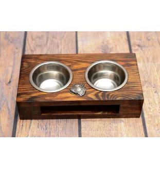 Bullmastiff drewniany stojak na miski Art-Dog