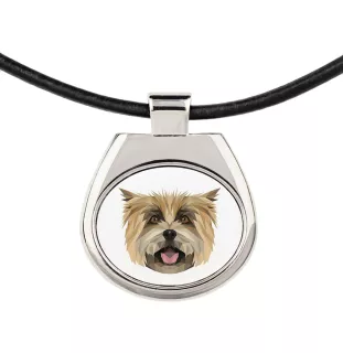 Cairn Terrier - necklace with a geometric design and the inscription "Art-Dog"