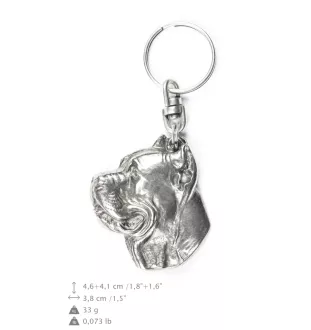 Cane Corso, Italienischer Corso-Hund, Cane di Macellaio - Versilberte Hund Anhänger, Handtasche Dekoration, Rucksack-Anhänger von Art-Dog Marke