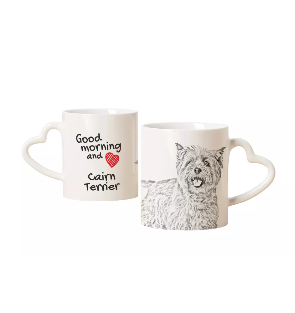 Cairn Terrier - Tasse mit Hund, entzückende Tasse mit herzförmigem Henkel, universelles Geschenk der Marke Art-Dog
