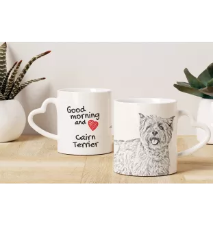Cairn Terrier - cup with a dog, adorable cup with a heart-shaped handle, universal gift from the Art-Dog brand