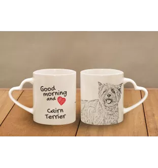 Cairn Terrier - Tasse mit Hund, entzückende Tasse mit herzförmigem Henkel, universelles Geschenk der Marke Art-Dog