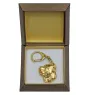 Cane Corso, Italian Cane Corso - Gilded key ring with dog in gift box, handbag decoration, luxury accessory by Art-Dog brand