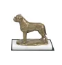 Bullmastiff - Hundestatue, Figur auf weißem Marmor, Trophäe für die Art-Dog-Hundeaustellung