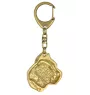 Cane Corso, Italian Cane Corso - Gilded key ring with dog in gift box, handbag decoration, luxury accessory by Art-Dog brand