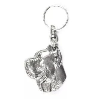 Cane Corso, Italian Cane Corso - Silver-plated pendant with a dog in a decorative box, handbag decoration, backpack pendant by Art-Dog brand