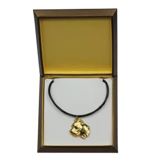 Cane Corso, Italienischer Corso-Hund, Cane di Macellaio - Hundehalsband in Geschenkbox, vergoldeter Anhänger für Hundefans, auffälliger Schmuck von Art-Dog
