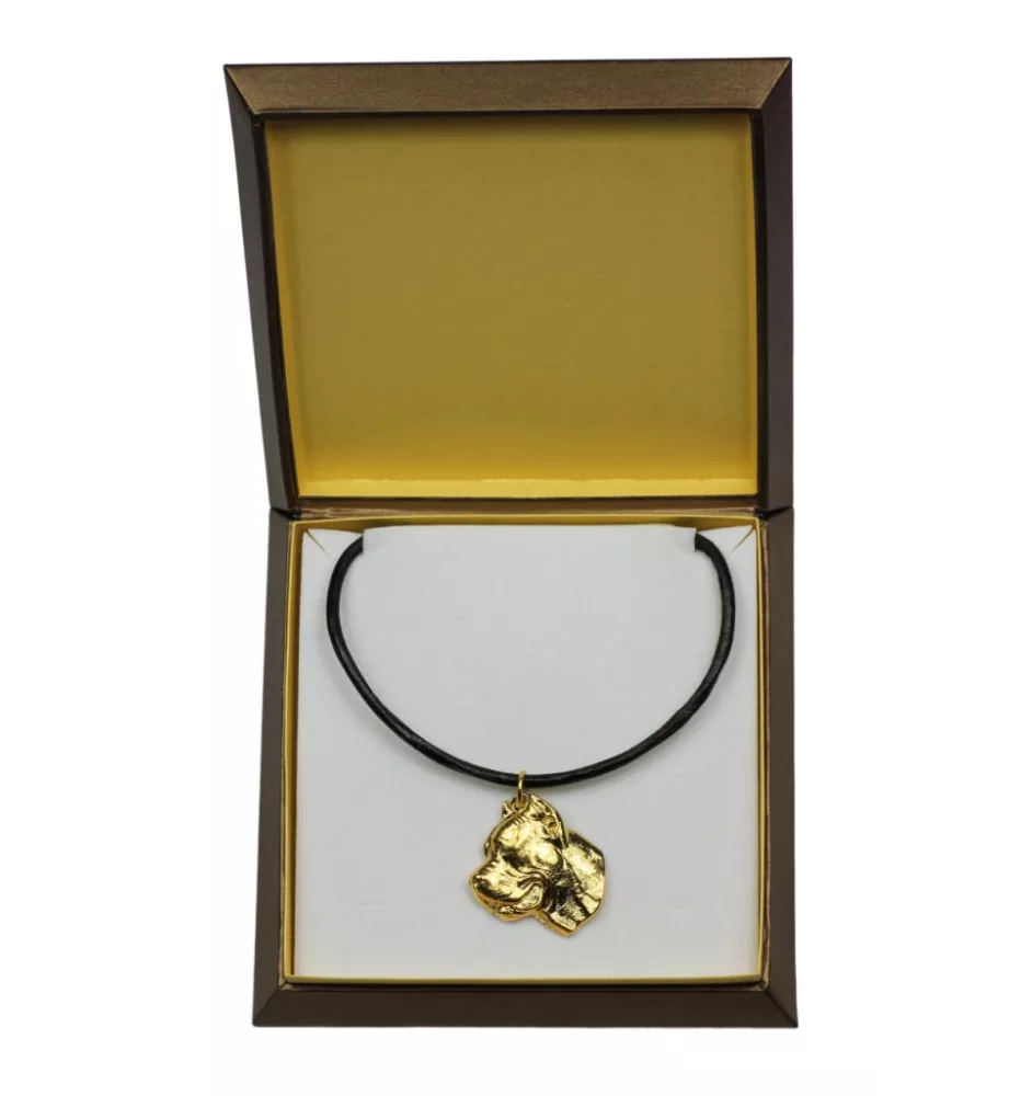Cane Corso, Italian Cane Corso - Dog necklace in gift box, gold-plated pendant for dog fan, striking jewellery by Art-Dog