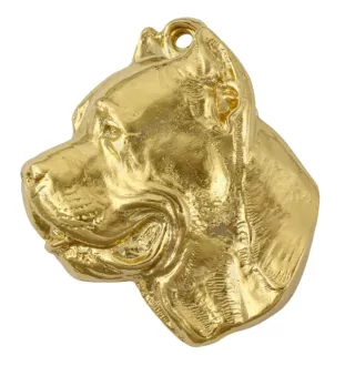 Cane Corso, Italienischer Corso-Hund, Cane di Macellaio - Hundehalsband in Geschenkbox, vergoldeter Anhänger für Hundefans, auffälliger Schmuck von Art-Dog