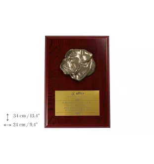 Bullmastiff - Flachrelief eines Hundes, kleiner Dekor, realistische Plakette mit Hund von der Marke Art-Dog