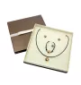 Bullmastiff - a set of jewelry in a box, necklace, earrings, bracelet, products from the Art-Dog brand