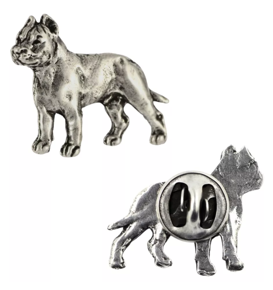 Cane Corso, Italian Cane Corso I  - Silver-plated dog brooch, elegant pin, jacket lapel decoration by Art-Dog brand