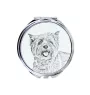 Cairn Terrier - Pocket mirror with a dog, personalized mirror for a purse, compact mirror with Art-Dog brand print.