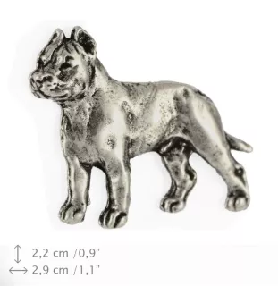 Cane Corso, Italienischer Corso-Hund, Cane di Macellaio I - Hundebrosche in Geschenkbox, elegante Anstecknadel, Reversnadel für Art-Dog Markenjacke