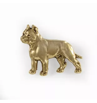 Cane Corso, Italian Cane Corso I - Dog brooch in decorative box, elegant gold-plated pin, Art-Dog brand jacket pin
