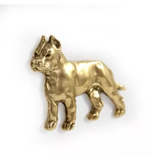 Cane Corso, Chien De Cour Italien I - Broche de chien dans une boîte décorative, épingle élégante en plaqué or, épingle de veste de la marque Art-Dog