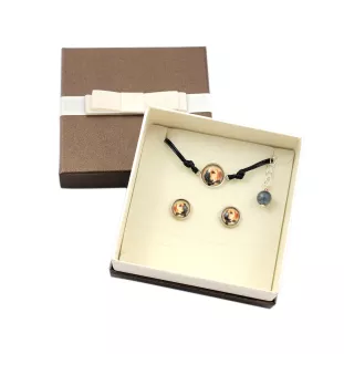 Bullmastiff - ensemble de bijoux avec votre photo, accessoire féminin, article fait main, produit fabriqué à la main avec passion pour la création de la marque Art-Dog