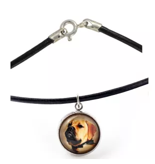 Bullmastiff - Halskette in einer Schachtel, elegante Verzierung, Anhänger der Marke Art-Dog