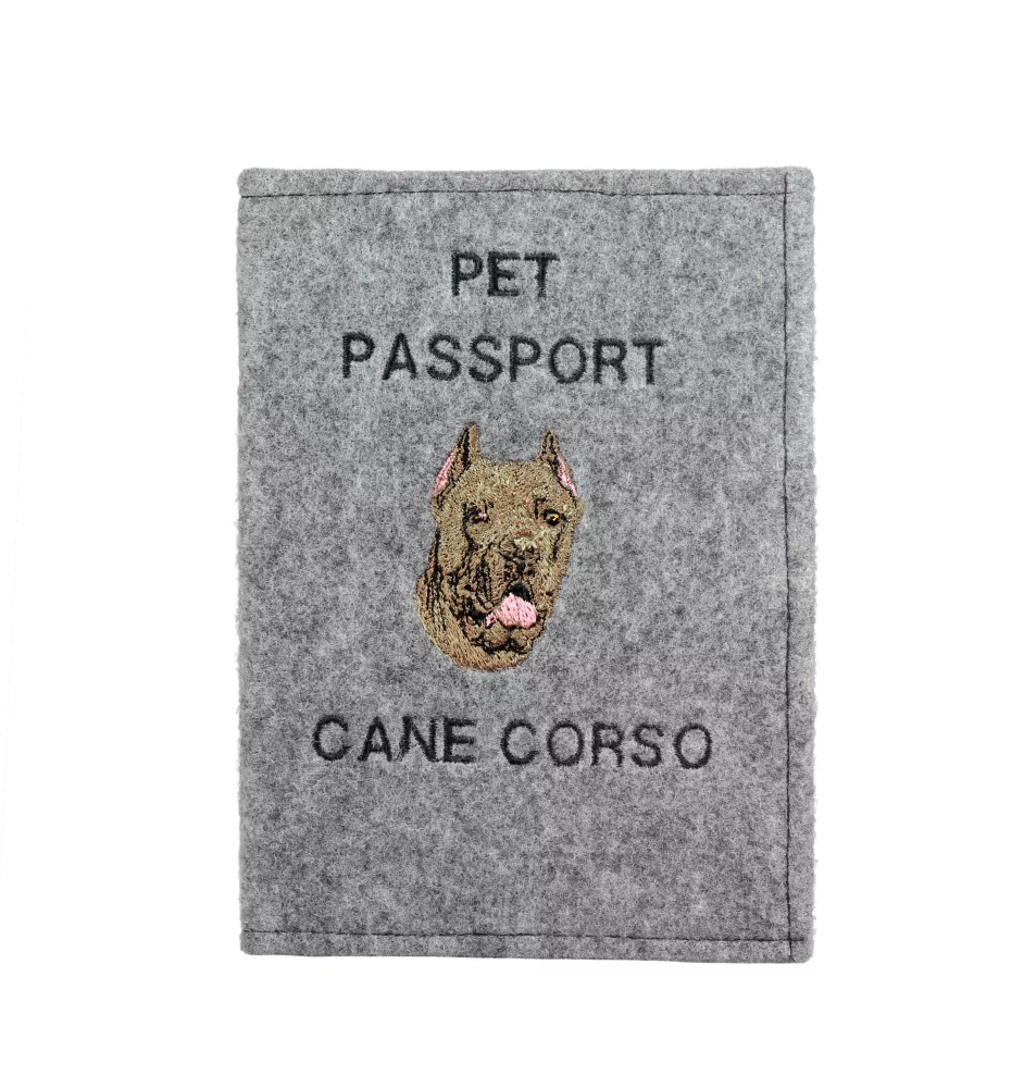 Cane Corso, Chien De Cour Italien - Porte passeport pour chien, porte document, cadeau pour le voyageur de la marque Art-Dog
