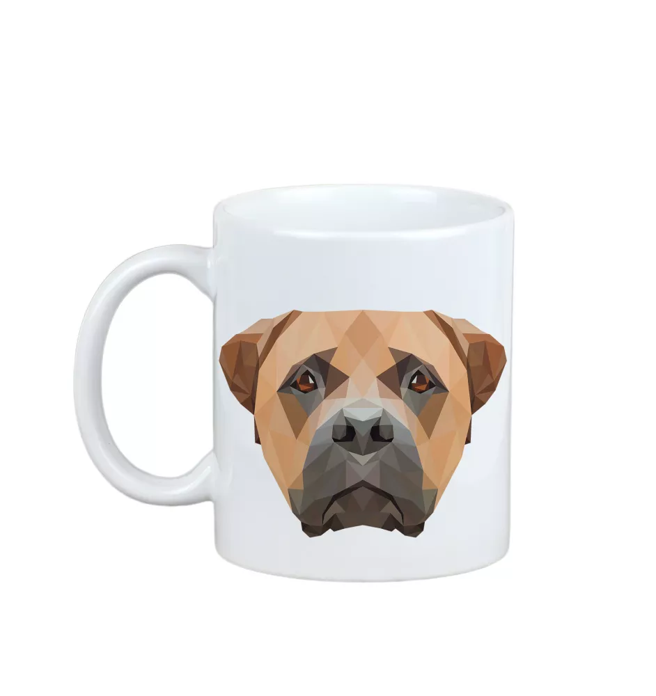 Bullmastiff - cup with a geometric dog image and the inscription Art-Dog
