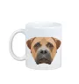 Bullmastiff - tasse avec une photo et un motif de chien géométrique Art-Dog