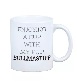 Bullmastiff - Becher mit einem Bild und dem Schriftzug geometrischer Hund Art-Dog