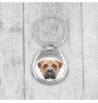 Bullmastiff - geometric keychain with a photo and the inscription Art-Dog