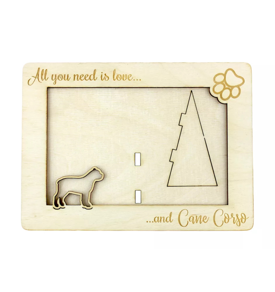 Cane Corso, Italian Cane Corso - Photo frame, engraved wooden frame, a lovely gadget for the dog lover by Art-Dog