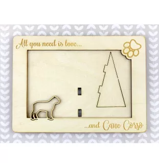 Cane Corso, Italian Cane Corso - Photo frame, engraved wooden frame, a lovely gadget for the dog lover by Art-Dog