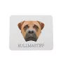 Bullmastiff - tapis de souris géométrique avec photo et inscription Art-Dog
