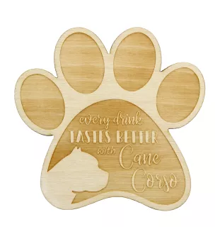 Cane Corso, Italienischer Corso-Hund, Cane di Macellaio - Tasse Untersetzer, graviert Untersetzer mit Hund, Geschenk für Hundeliebhaber von Art-Dog Marke
