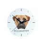 Bullmastiff - horloge murale géométrique avec photo et logo de la marque Art-Dog
