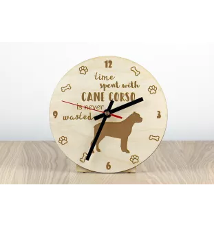 Cane Corso, Chien De Cour Italien - horloge avec chien, horloge en bois avec gravure, horloge personnalisée par Art-Dog